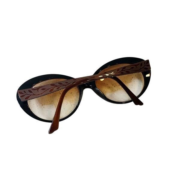 Judith Leiber Vintage Frosted Etched Rhinestone Sunglass FRAMES Rounded Cat Eye - Picture 10 of 15